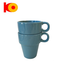 Ceramic stacking large diameter coffee household mug